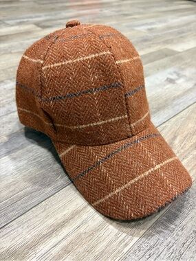 Anthropologie Tweed brown baseball cap
